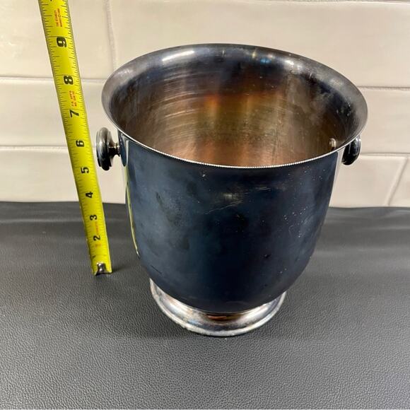 Italy Silverplate Champagne Bucket Vintage Wine Cooler Ice Bucket - Picture 14 of 16